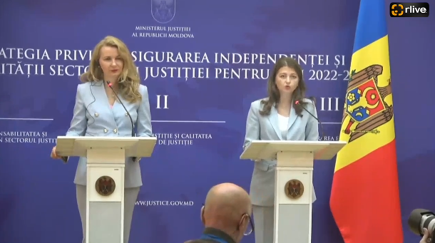 Agenda - Declarațiile de presă ale Ministrei Justiției din Republica Moldova, Veronica Mihailov-Moraru, și a Ministrei Justiției din Letonia, Inese Lībiņa-Egnere