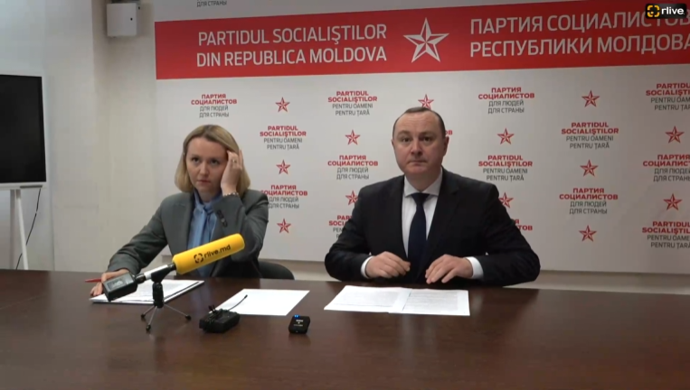 Briefing de presă organizat de Partidul Socialiștilor din Republica Moldova