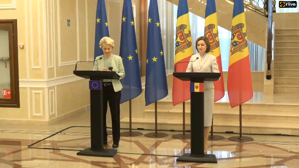 Agenda - Briefing de presă susținut de Președinta Republicii Moldova, Maia Sandu, și Președinta Comisiei Europene, Ursula von der Leyen