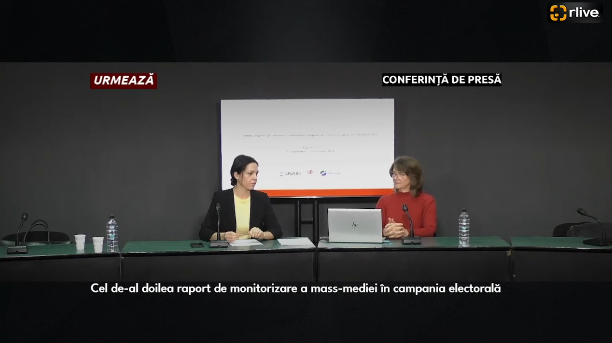 Conferință de presă cu genericul: Prezentarea celui de-al doilea raport de monitorizare a mass-mediei în campania electorală pentru alegerile prezidențiale și referendumul republican constituțional din 20 octombrie 2024