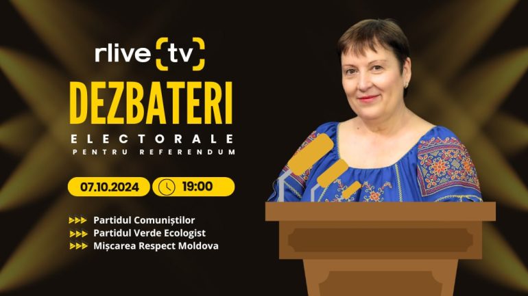 Dezbateri electorale pentru referendumul din 20 octombrie curent, la RLIVE TV