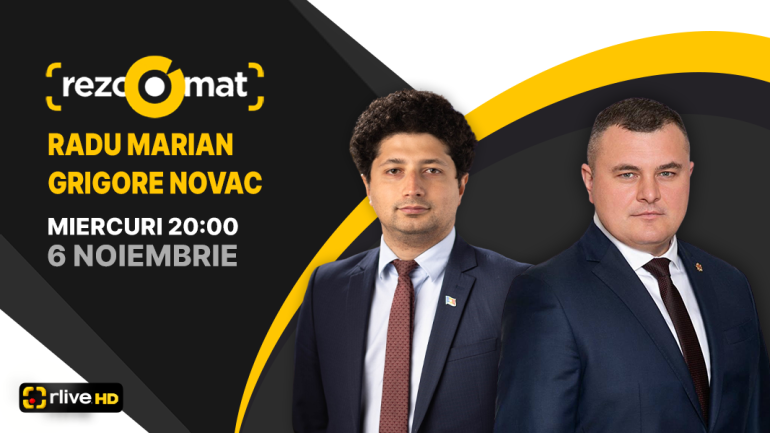 Actualitatea politică, în dezbateri la RliveTV! Deputații Radu Marian și Grigore Novac sunt invitații emisiunii Rezoomat!