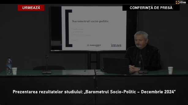 Conferință de presă cu genericul: Prezentarea rezultatelor studiului: „Barometrul Socio-Politic – Decembrie 2024”