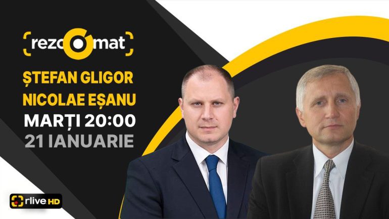 Agenda - Ștefan Gligor și Nicolae Eșanu, invitații emisiunii „Rezoomat”