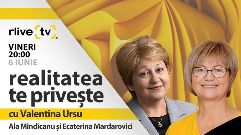 Ala Mândâcanu, fostă deputată și Ecaterina Mardarovici, fostă deputată, invitați la emisiunea „Realitatea te privește”, ediția din 6 iunie 2025