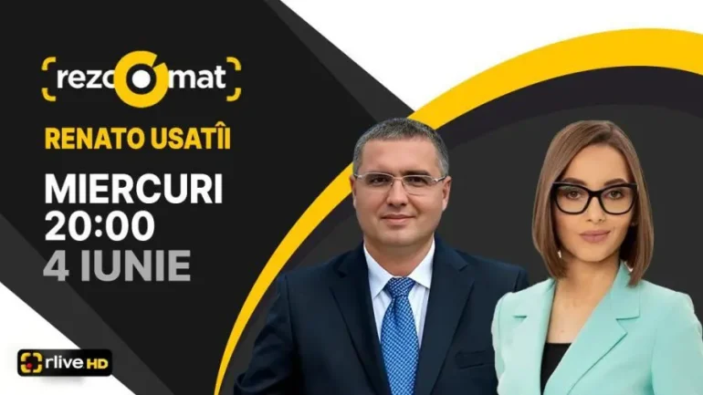 Renato Usatîi, în direct la emisiunea „Rezoomat” de la RLIVE TV