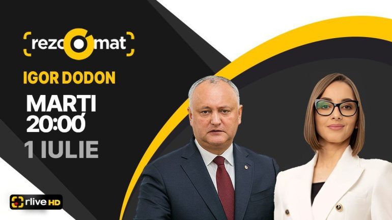 Liderul PSRM, ex-președintele Republicii Moldova, Igor Dodon, este invitatul emisiunii Rezoomat