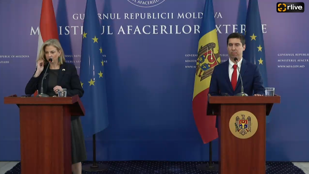 Conferință de presă susținută de ministrul afacerilor externe al Republicii Moldova, Mihai Popșoi, și Ministrul Federal pentru Afaceri Europene și Internaționale al Republicii Austria, Beate Meinl-Reisinger