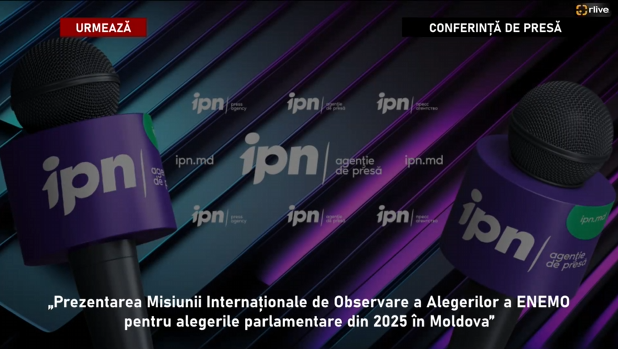 Conferință de presă cu genericul: „Prezentarea Misiunii Internaționale de Observare a Alegerilor a ENEMO pentru alegerile parlamentare din 2025 în Moldova”