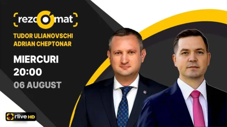 Actualitatea politică, în dezbateri la RliveTV! Adrian Cheptonar și Tudor Ulianovschi, invitați la Rezoomat!