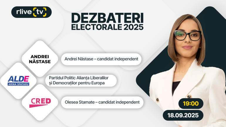 Dezbateri electorale pentru alegerile parlamentare din 28 septembrie, la RLIVE TV