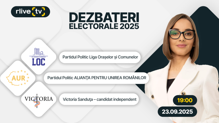 Dezbateri electorale pentru alegerile parlamentare din 28 septembrie, la RLIVE TV