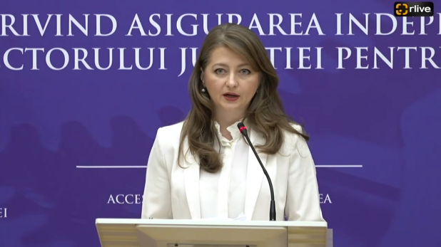 Conferință de presă susținută de ministra Justiției a Republicii Moldova, Veronica Mihailov-Moraru, privind principalele realizări obținute în perioada mandatului pe care l-a exercitat