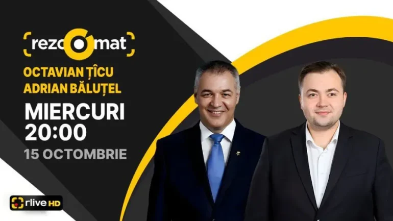Actualitatea politică, în dezbateri! Adrian Băluțel și Octavian Țîcu, invitații emisiunii Rezoomat!