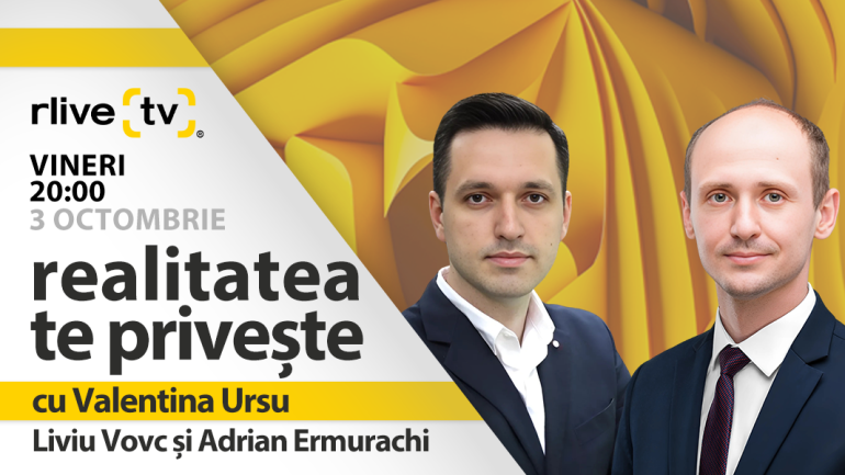 Liviu Vovc, președinte interimar al Platformei DA și  Adrian Ermurachi, co-director executiv IPRE, invitați la „Realitatea te privește”