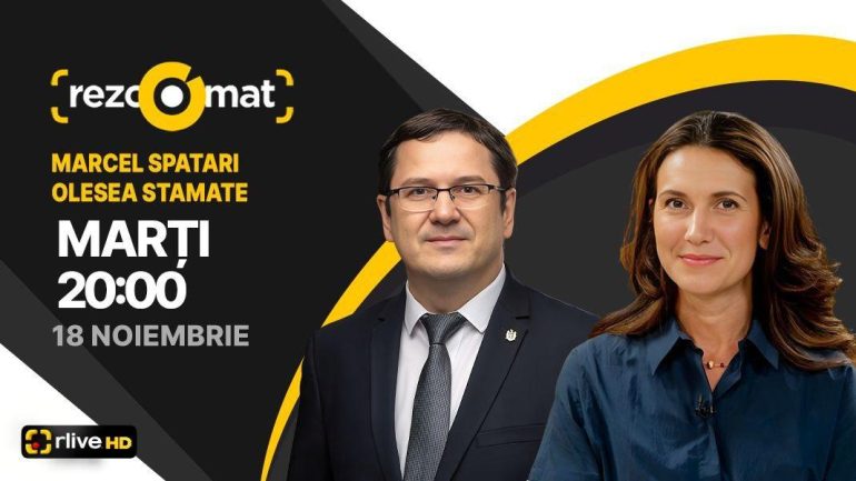 Președintele comisiei parlamentare Integrare Europeană, Marcel Spatari și ex-deputata PAS, Olesea Stamate, invitații emisiunii Rezoomat