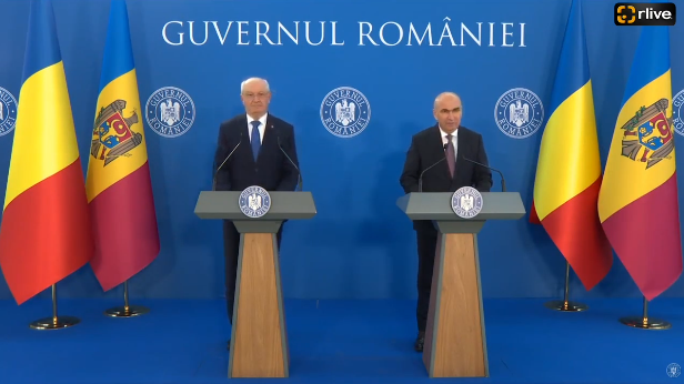 Declarații de presă susținute de prim-ministrul României, Ilie Bolojan, și prim-ministrul Republicii Moldova, Alexandru Munteanu