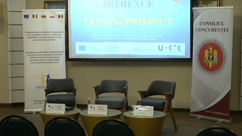 Conferința intermediară a Proiectului de Twinning „Consolidarea capacității instituționale a Consiliului Concurenței din Republica Moldova pentru aplicarea politicii în domeniul concurenței și ajutorului de stat în conformitate cu cele mai bune practici ale UE”