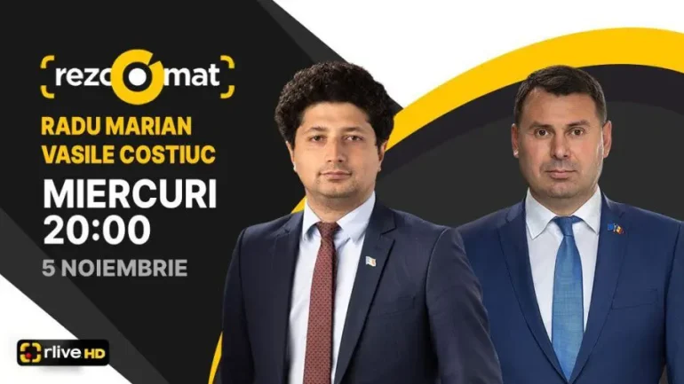 Actualitatea politică, în dezbateri! Deputații Radu Marian și Vasile Costiuc, sunt invitații emisiunii Rezoomat!