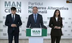 Conferința de presă susținută de partidul Mișcarea Alternativa Națională