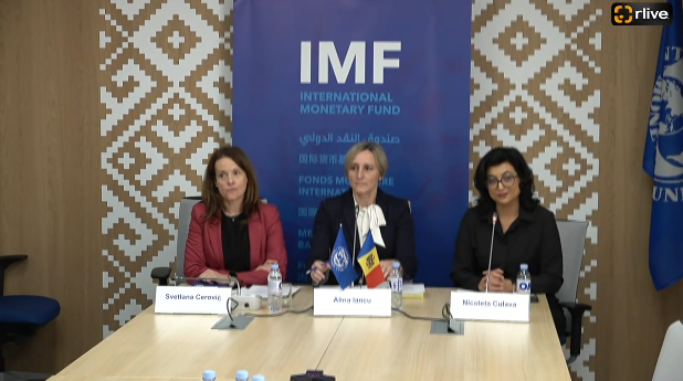 Agenda - Conferință de presă susținută de șefa misiunii Fondului Monetar Internațional, Alina Iancu, împreună cu reprezentanta permanentă a FMI în Moldova, Svetlana Cerović