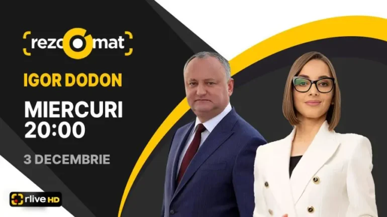 Agenda - Liderul PSRM, ex-președintele Republicii Moldova, Igor Dodon, este invitatul emisiunii Rezoomat