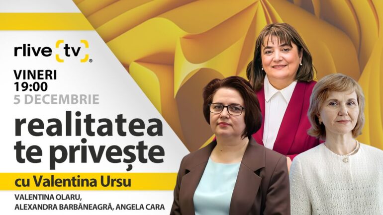 Agenda - Valentina Olaru, Alexandra Barbăneagră și Angela Cara, invitate la emisiunea „Realitatea te privește”