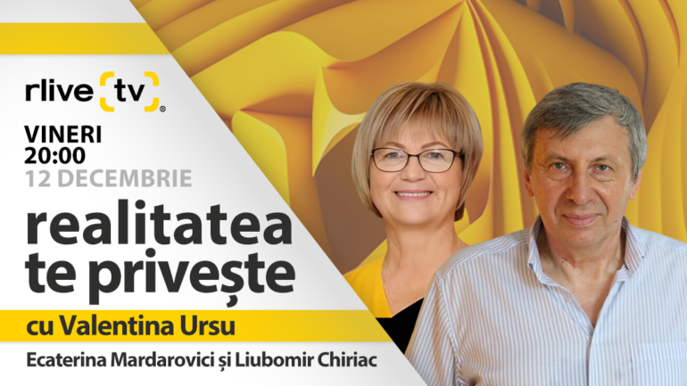Agenda - Ecaterina Mardarovici, fostă deputată și Liubomir Chiriac, directorul executiv IDIS „Viitorul” – invitați la „Realitatea te privește”