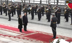 Întâmpinarea Președintelui Republicii Albania, Bajram Begaj, de către Președinta Republicii Moldova, Maia Sandu