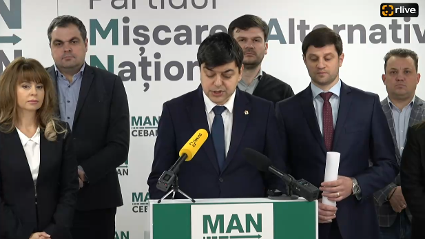 Conferință de presă organizată de o echipa de juriști a Partidului Mișcarea Alternativa Națională