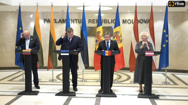 Agenda - Conferință de presă susținută de Președintele Parlamentului Republicii Moldova, Igor Grosu, Președintele Riigikogu al Republicii Estonia, Lauri Hussar, Președinta Saeimei Republicii Letonia, Daiga Mieriņa, și Președintele Seimasului Republicii Lituania, Juozas Olekas