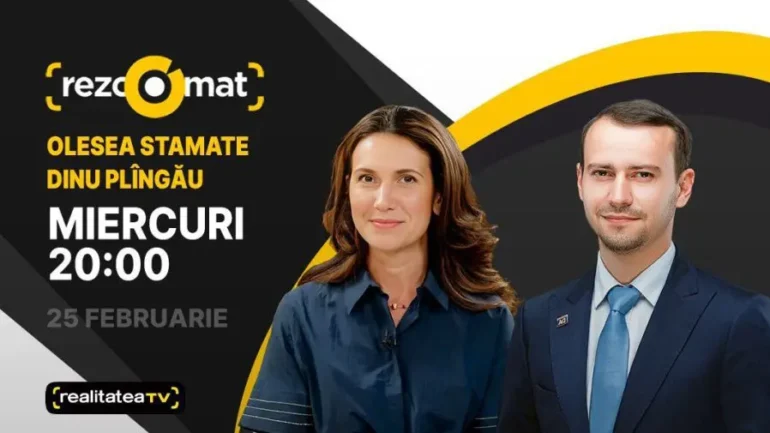 Agenda - Actualitatea politică, în dezbateri la RealitateaTV! Olesea Stamate și Dinu Plîngău sunt invitații emisiunii Rezoomat