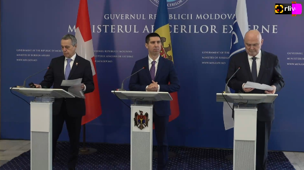 Agenda - Conferință de presă susținută de ministrul afacerilor externe al RM, Mihai Popșoi, vicepreședintele Confederației Elvețiene, șeful Departamentului Federal pentru Afaceri Externe, Ignazio Cassis, și secretarul general al OSCE, Feridun Sinirlioğlu