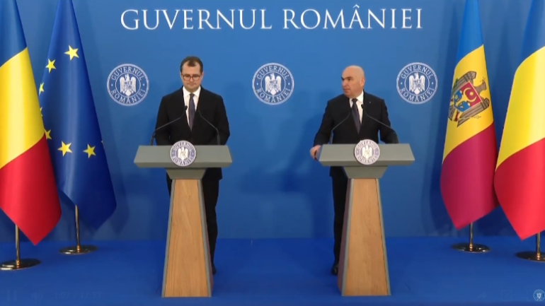 Declarații de presă susținute de prim-ministrul Republicii Moldova, Vasile Tofan și de prim-ministrul României, Ilie Bolojan