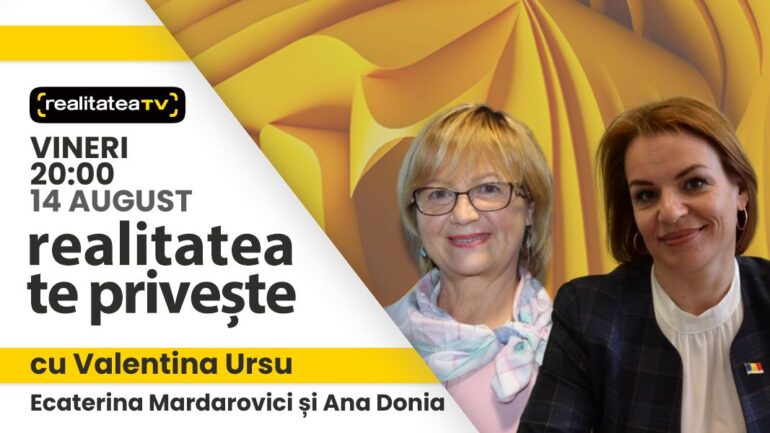 Agenda - Ecaterina Mardarovici, fostă deputată și Ana Donia, vicepreședintă a raionului Cimișlia, invitate la emisiunea „Realitatea te privește”