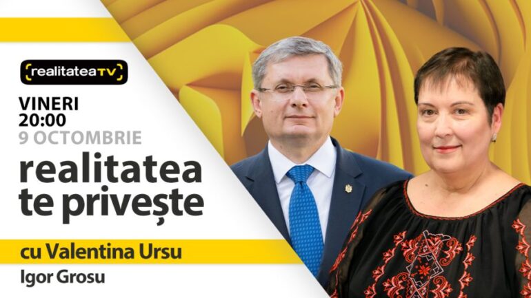 Președintele Parlamentului, Igor Grosu, invitat la emisiunea „Realitatea te privește”