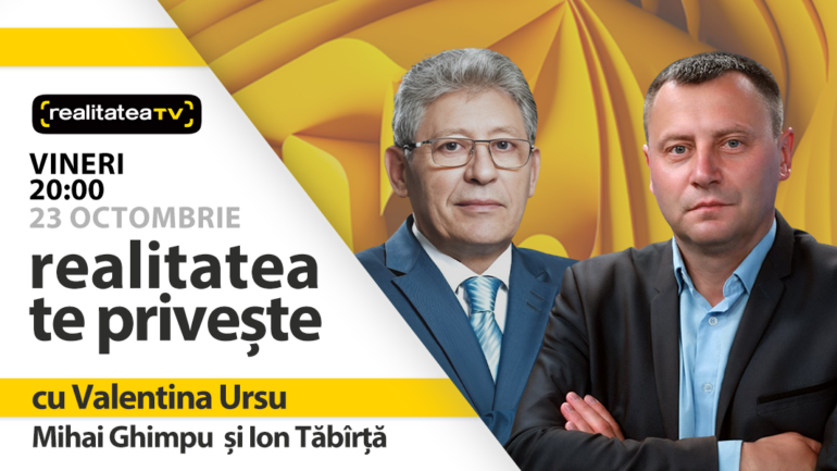 Agenda - Mihai Ghimpu, fost președinte al Parlamentului și fost președinte interimar al R.Moldova și Ion Tăbîrță, analist politic, invitați la “Realitatea te privește”